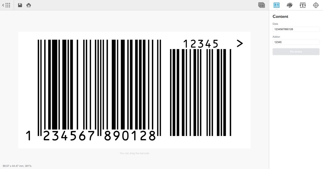 Barcode generator