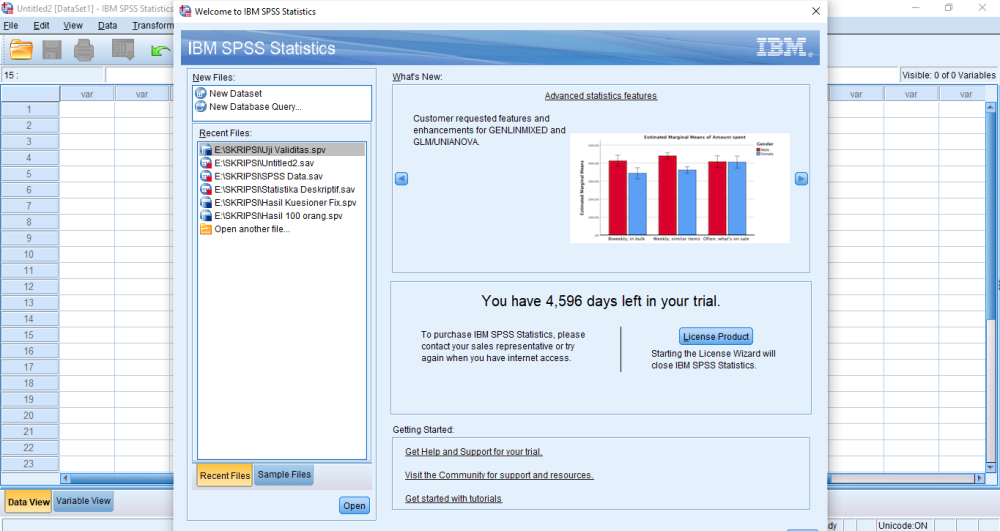 Spss ibm statistical activation đồ análisis